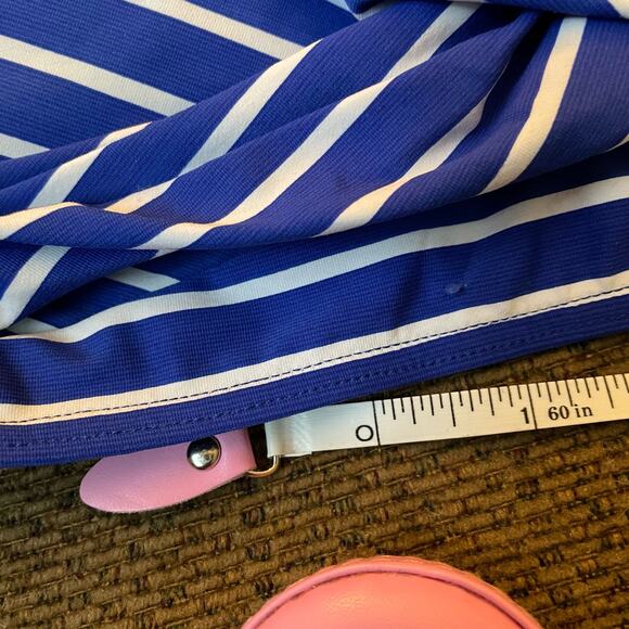 Sea Level Swim Crossover Cobalt Blue Stripe Bikini Swimsuit Swim Top women M new - Picture 12 of 12